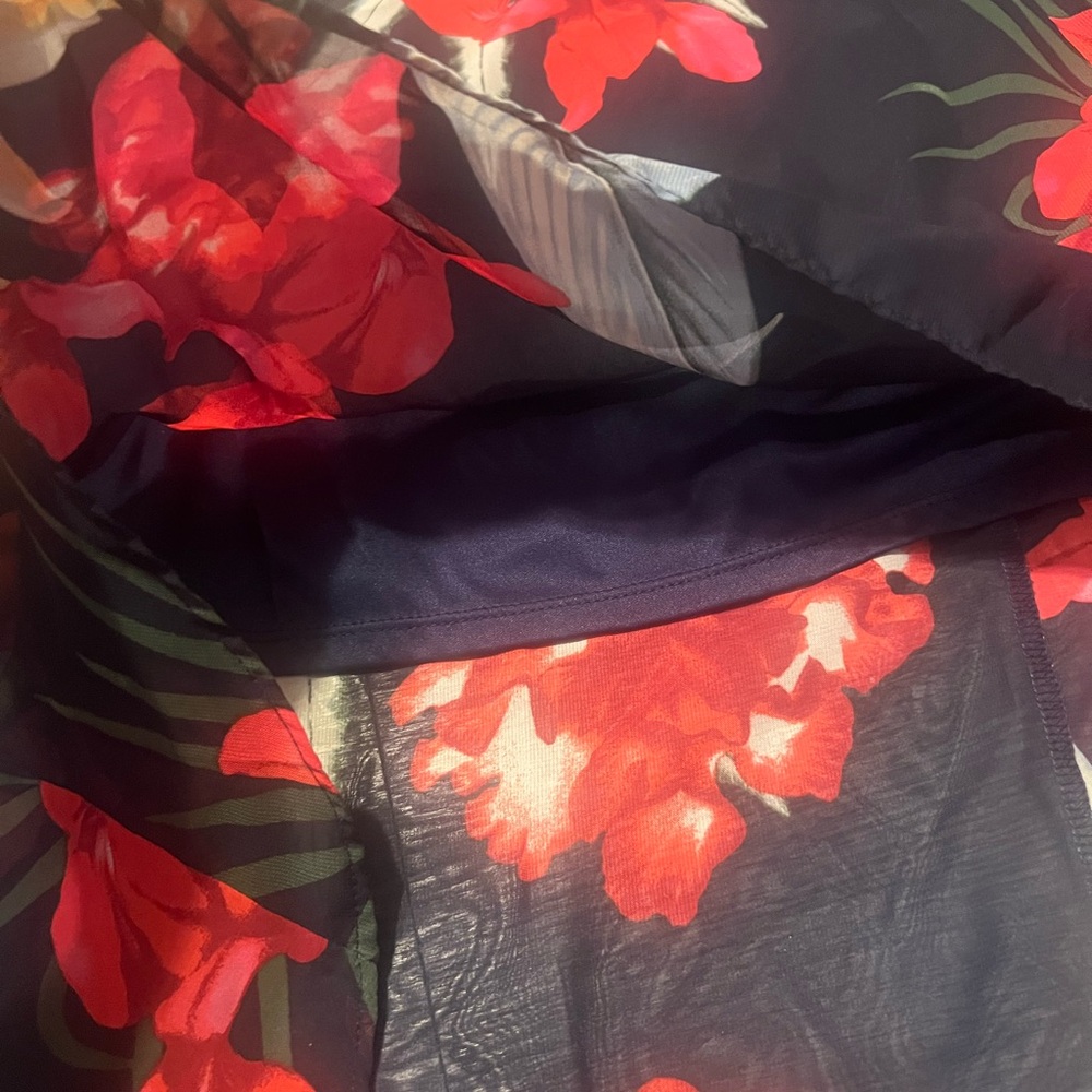 Apt. 9 High Low Floral Dress - Navy and Orange - Picture 13 of 13